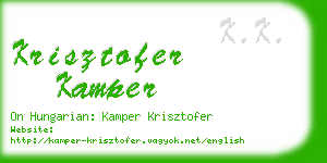 krisztofer kamper business card